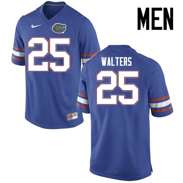 Men's NCAA Florida Gators Brady Walters #25 Stitched Authentic Nike Blue College Football Jersey QVO3865XM